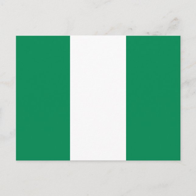 Tarjeta postal con la bandera de Nigeria (Anverso)