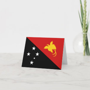 Tarjeta postal con la bandera de Papua Nueva Guine