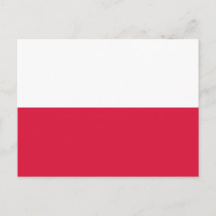 Tarjeta postal con la bandera de Polonia