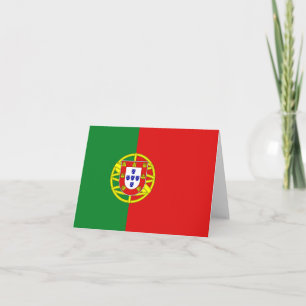 Tarjeta postal con la bandera de Portugal