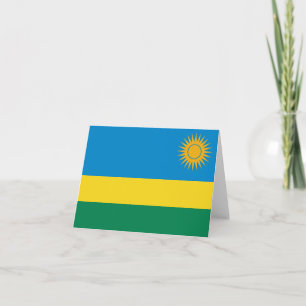 Tarjeta postal con la bandera de Ruanda
