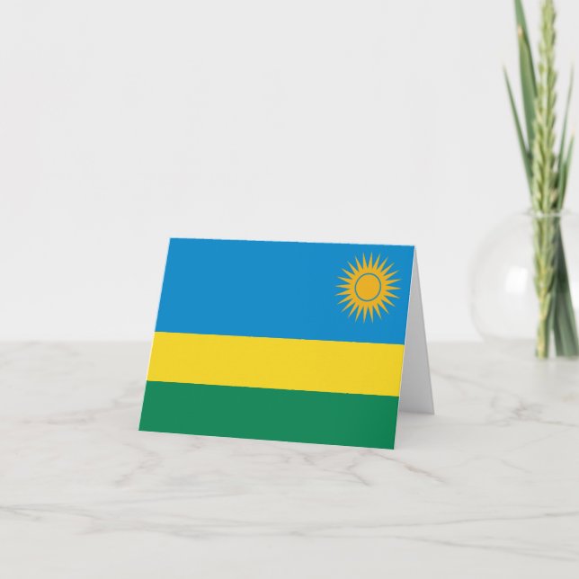 Tarjeta postal con la bandera de Ruanda (Anverso)