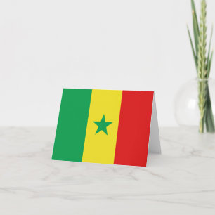 Tarjeta postal con la bandera de Senegal