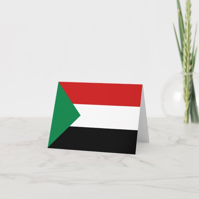 Tarjeta postal con la bandera de Sudán (Anverso)