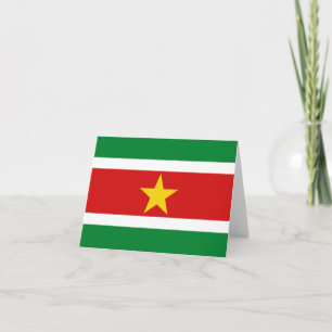 Tarjeta postal con la bandera de Surinam