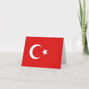 Tarjeta postal con la bandera de Turquía