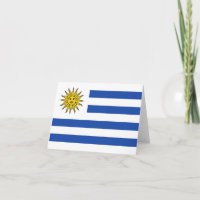 Tarjeta postal con la bandera de Uruguay