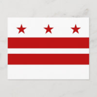 Tarjeta postal con la bandera de Washington DC- EE