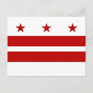 Tarjeta postal con la bandera de Washington DC- EE