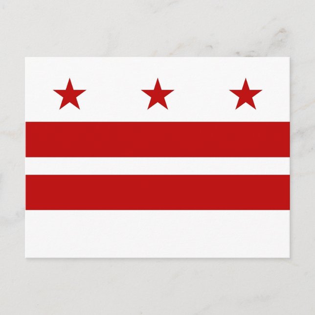 Tarjeta postal con la bandera de Washington DC- EE (Anverso)