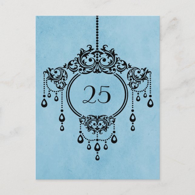 Tarjeta postal con número de tabla de candelabro a (Anverso)