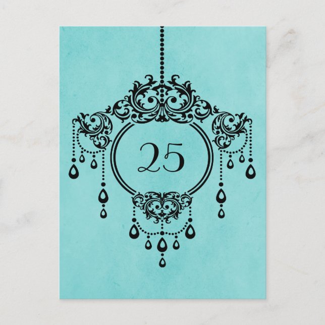 Tarjeta postal con número de tabla de candelabros  (Anverso)