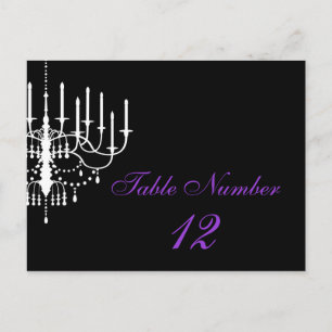 Tarjeta postal con número de tabla de candelabros 