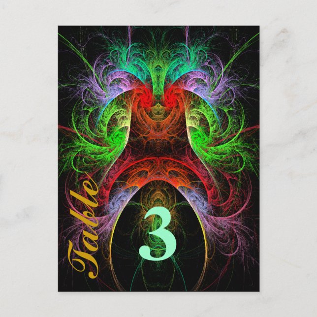 Tarjeta postal con número de tabla de carnaval (Anverso)