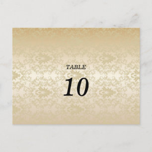 Tarjeta postal con número de tabla de damasco eleg