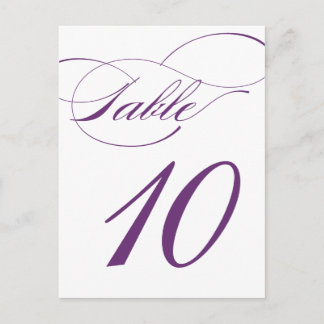 Tarjeta postal con número de tabla de guión elegan