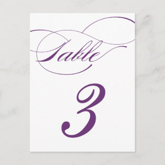 Tarjeta postal con número de tabla de guión elegan