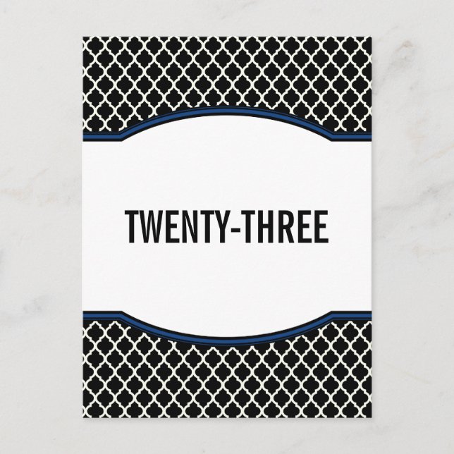 Tarjeta postal con número de tabla de quatrefoil e (Anverso)