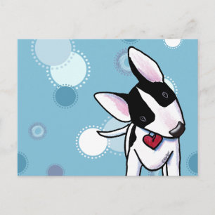 Tarjeta postal con puntos Masked Bull Terrier