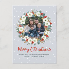 Tarjeta postal con tarjeta de corona floral para N