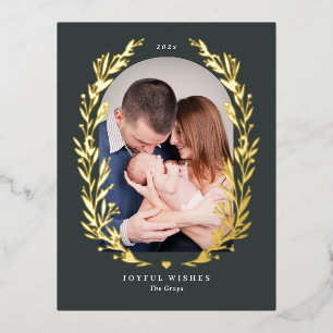 Tarjeta postal con tarjeta de foto de festividad f