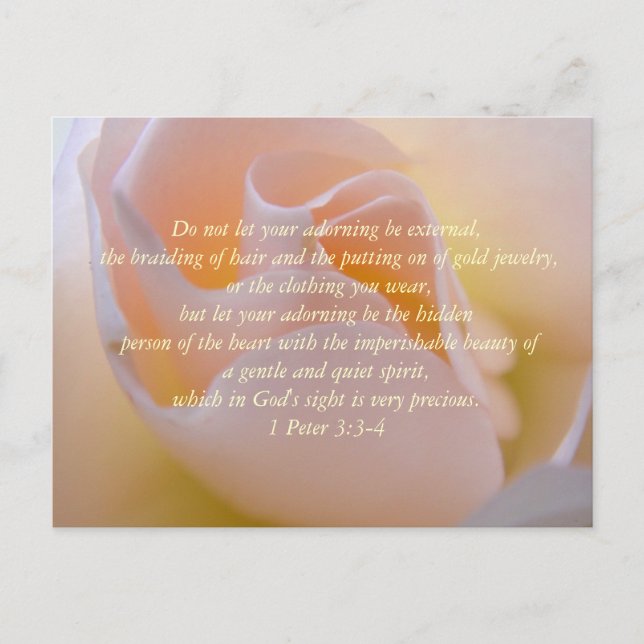 Tarjeta postal con versículo bíblico de belleza in (Anverso)
