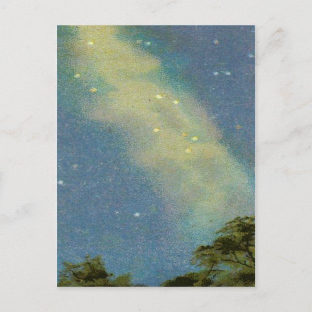 Tarjeta postal con vía láctea (Anverso)