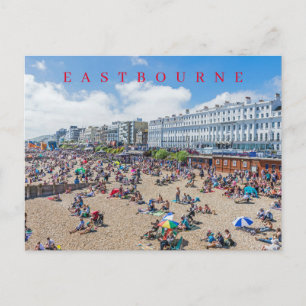 tarjeta postal con vista a la playa de Eastbourne