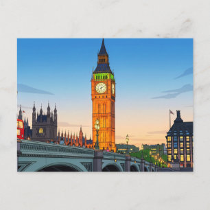 Tarjeta postal con vista de Big Ben