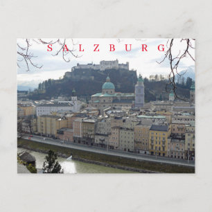 Tarjeta postal con vista panorámica de Salzburgo