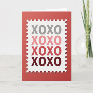 Tarjeta postal con Xoxo sincero