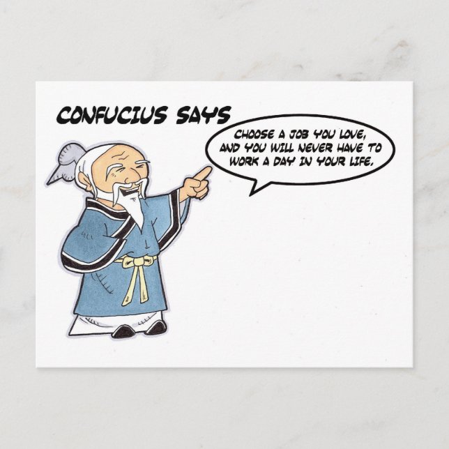 Tarjeta postal Confucius (Anverso)