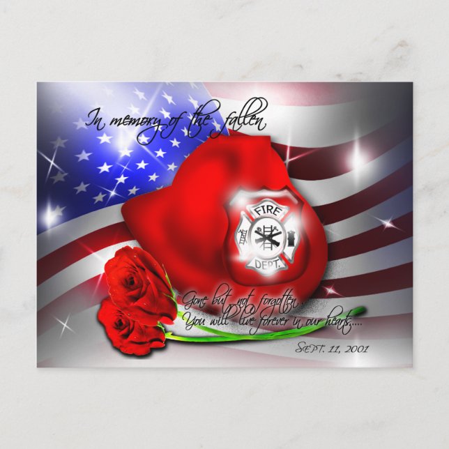 Tarjeta postal conmemorativa del 9/11 de septiembr (Anverso)