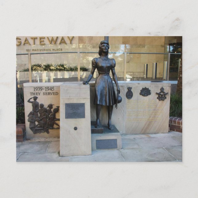 Tarjeta postal conmemorativa del servicio de mujer (Anverso)