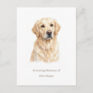 Tarjeta postal conmemorativa personalizada de perr
