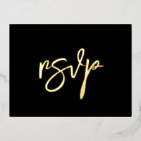 Tarjeta postal contemporánea RSVP de Relieve metal