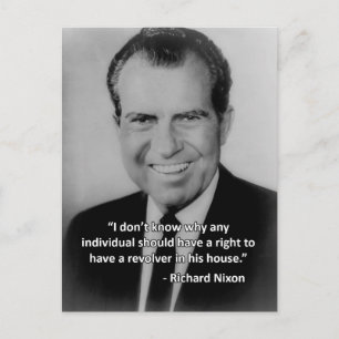 Tarjeta postal contra armas de Richard Nixon