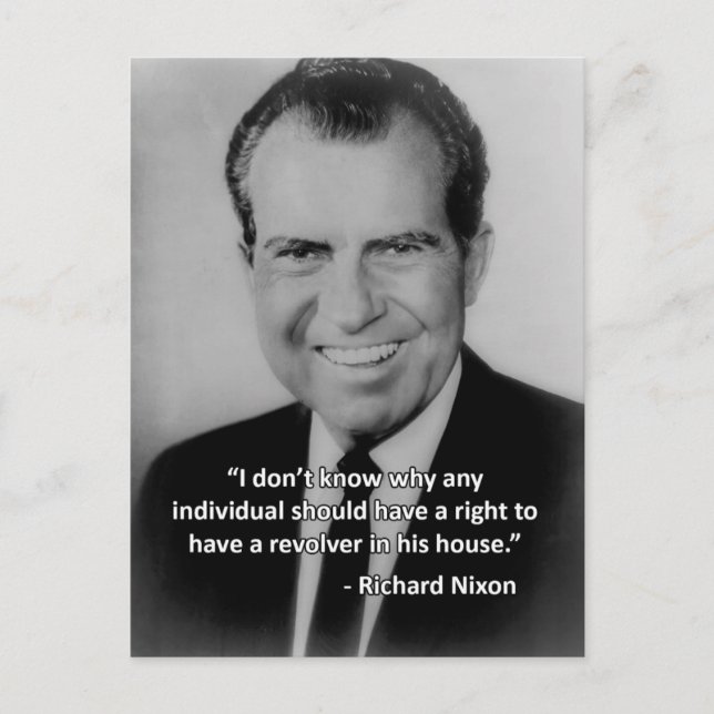 Tarjeta postal contra armas de Richard Nixon (Anverso)