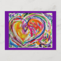 Tarjeta postal Corazón de Alegría
