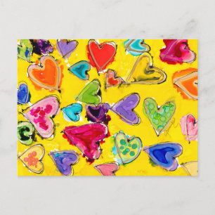 Tarjeta Postal Corazones Llenos de Amor