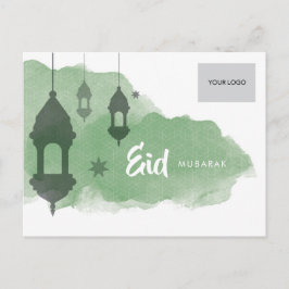 Tarjeta postal corporativa de Eid - Verde