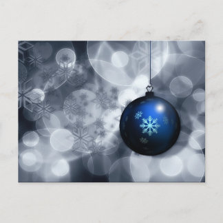tarjeta postal corporativa de festividad de plata