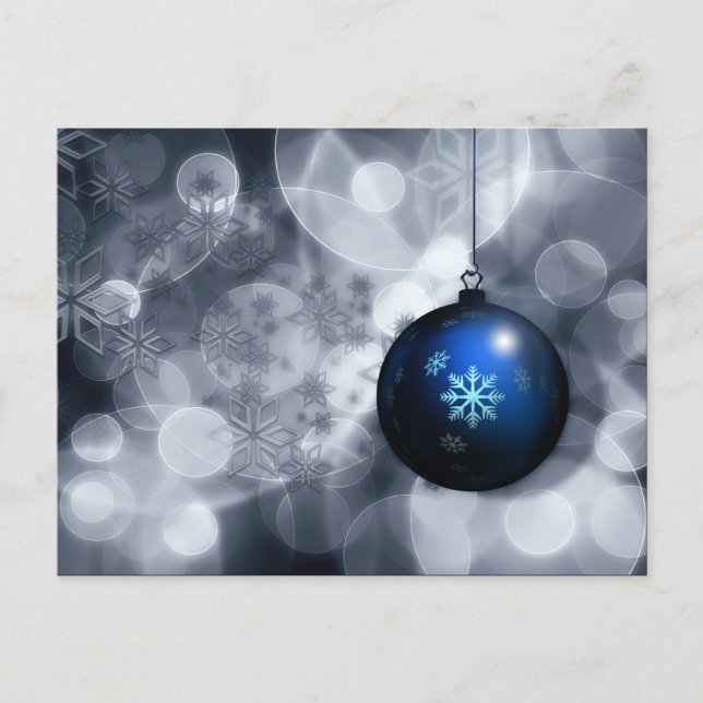 tarjeta postal corporativa de festividad de plata  (Anverso)