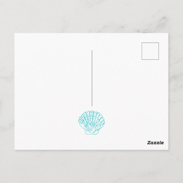 Tarjeta postal costera Tarjeta de agradecimiento (Reverso)