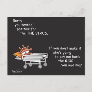 Tarjeta postal COVID #7 en la serie CORONA de Dan