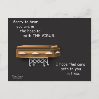 Tarjeta postal COVID #8 en la serie CORONA de Dan