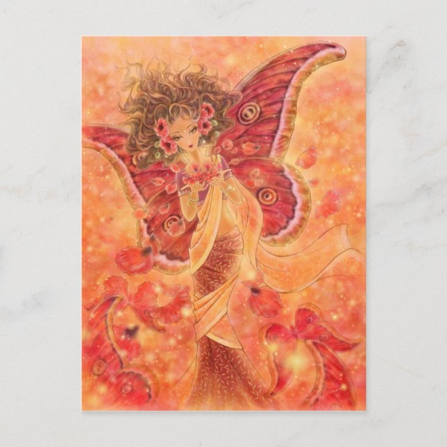 Tarjeta postal Crimson Wings (Anverso)