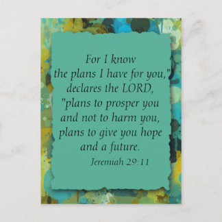 Tarjeta postal cristiana inspiradora Biblia planes