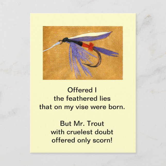 Tarjeta postal "Cruel Trout" (Anverso)