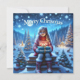 tarjeta postal cuadrada de regalo de Navidad alegr